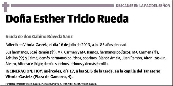 TRICIO RUEDA,ESTHER