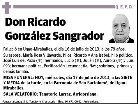 GONZALEZ SANGRADOR,RICARDO