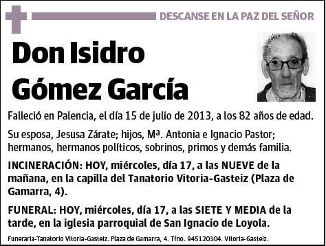 GOMEZ GARCIA,ISIDRO