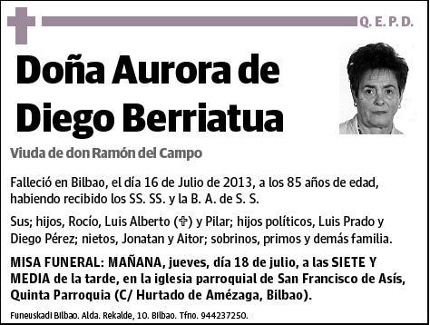 DE DIEGO BERRIATUA,AURORA