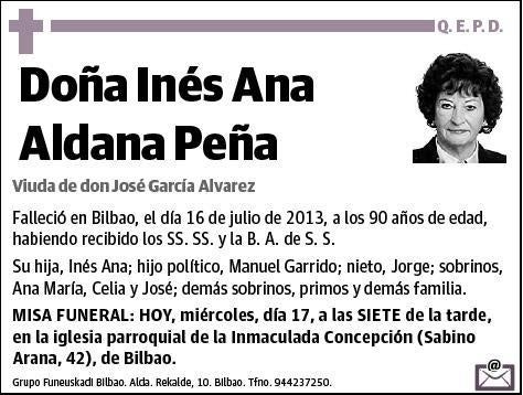 ALDANA PEÑA,ANA INES