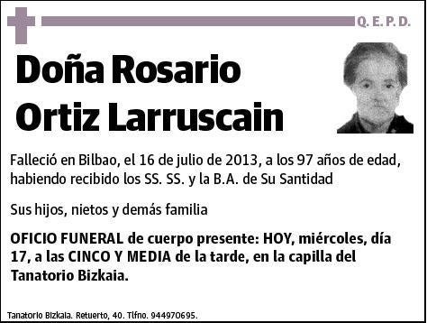 ORTIZ LARRUSCAIN,ROSARIO