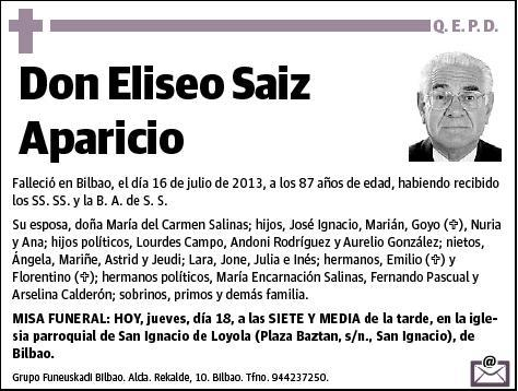 SAIZ APARICIO,ELISEO