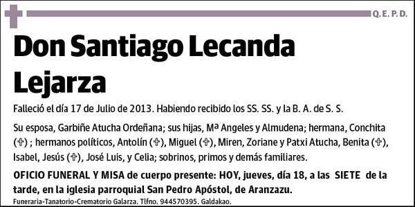 LECANDA LEJARZA,SANTIAGO