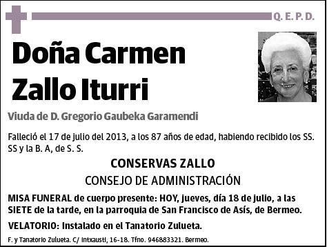 ZALLO ITURRI,CARMEN