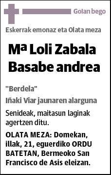 ZABALA BASABE,Mª LOLI