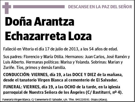 ECHAZARRETA LOZA,ARANTZA