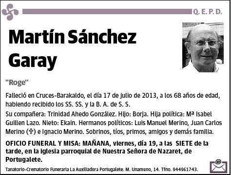 SANCHEZ GARAY,MARTIN