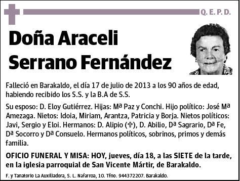 SERRANO FERNANDEZ,ARACELI