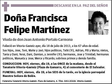 FELIPE MARTINEZ,FRANCISCA