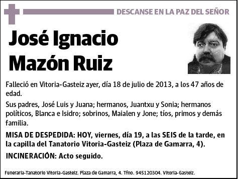 MAZON RUIZ,JOSE IGNACIO