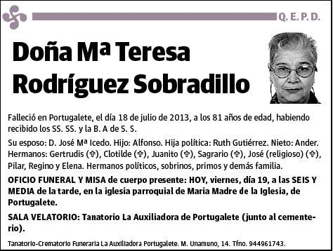 RODRIGUEZ SOBRADILLO,Mª TERESA