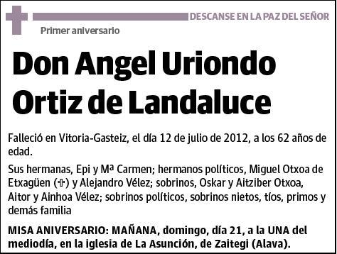 URIONDO ORTIZ DE LANDALUCE,ANGEL