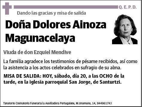 AINOZA MAGUNACELAYA,DOLORES