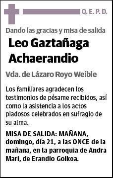 GASTAÑAGA ACHAERANDIO,LEO