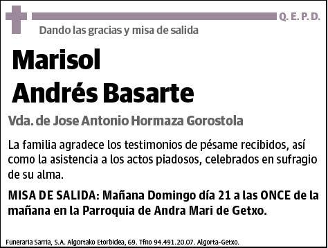 ANDRES BASARTE,MARISOL