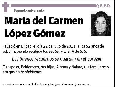 LOPEZ GOMEZ,MARIA DEL CARMEN