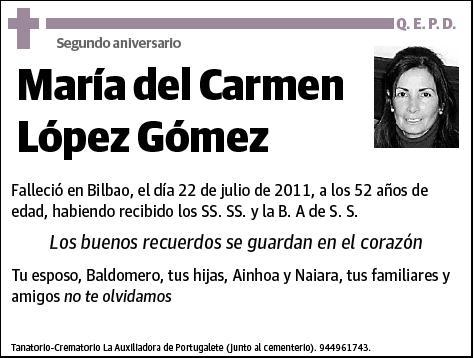 LOPEZ GOMEZ,MARIA DEL CARMEN