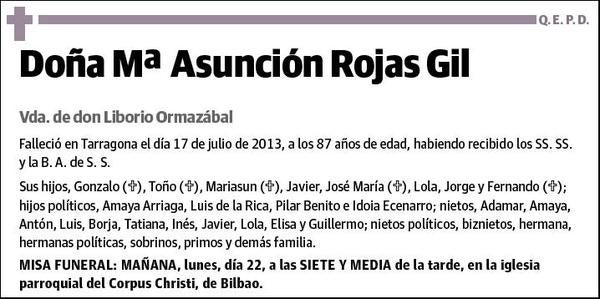 ROJAS GIL,Mª ASUNCION