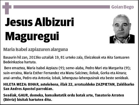 ALBIZURI MAGUREGUI,JESUS