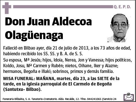 ALDECOA OLAGÜENAGA,JUAN