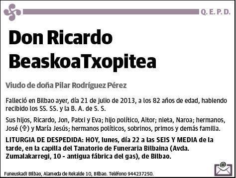 BEASKOA TXOPITEA,RICARDO