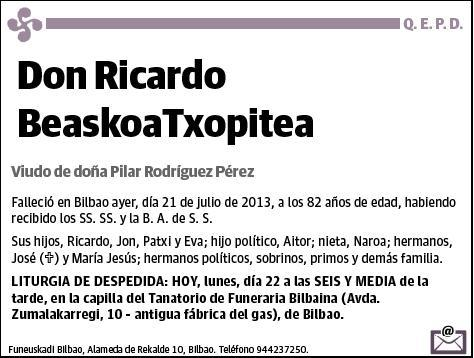 BEASKOA TXOPITEA,RICARDO