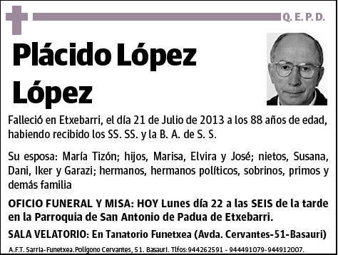 LOPEZ LOPEZ,PLACIDO