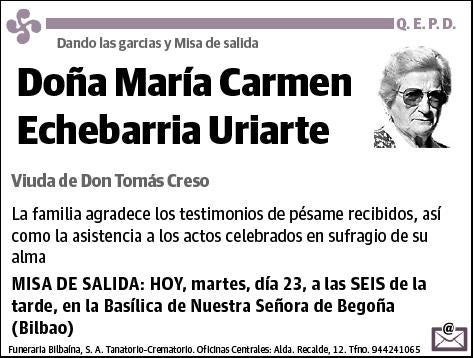 ECHEBARRIA URIARTE,MARIA CARMEN