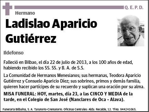 APARICIO GUTIERREZ,LADISLAO