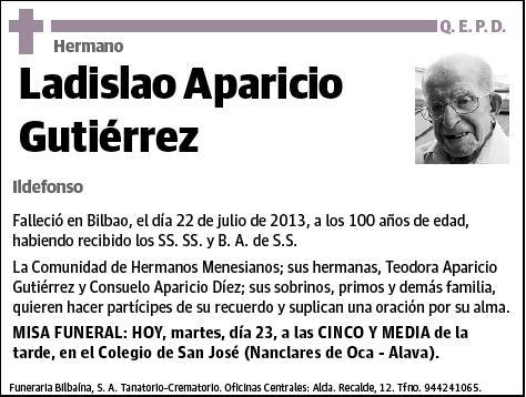 APARICIO GUTIERREZ,LADISLAO