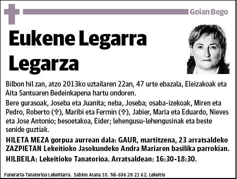 LEGARRA LEGARZA,EUKENE