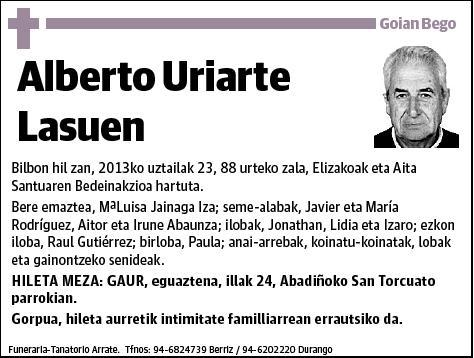 URIARTE LASUEN,ALBERTO