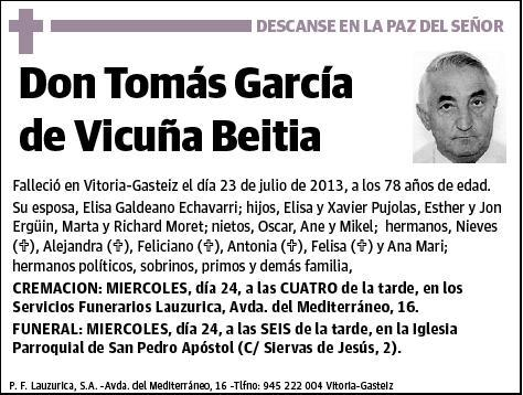 GARCIA DE VICUÑA BEITIA,TOMAS