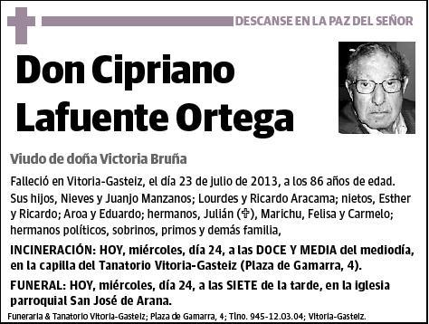 LAFUENTE ORTEGA,CIPRIANO