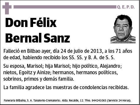 BERNAL SANZ,FELIX