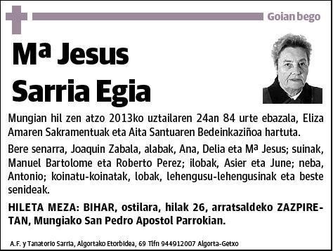 SARRIA EGIA,Mª JESUS