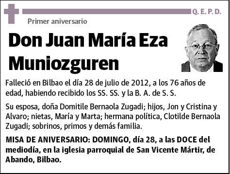 EZA MUNIOZGUREN,JUAN MARIA