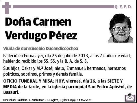 VERDUGO PEREZ,CARMEN