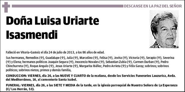 URIARTE ISASMENDI,LUISA