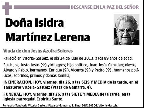 MARTINEZ LERENA,ISIDRA