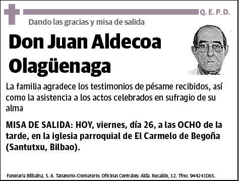 ALDECOA OLAGUENAGA,JUAN