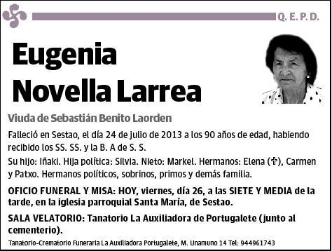 NOVELLA LARREA,EUGENIA