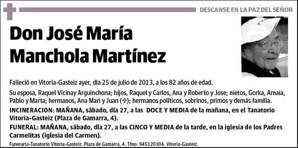 MANCHOLA MARTINEZ,JOSE MARIA