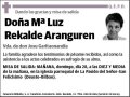 REKALDE ARANGUREN,Mª LUZ