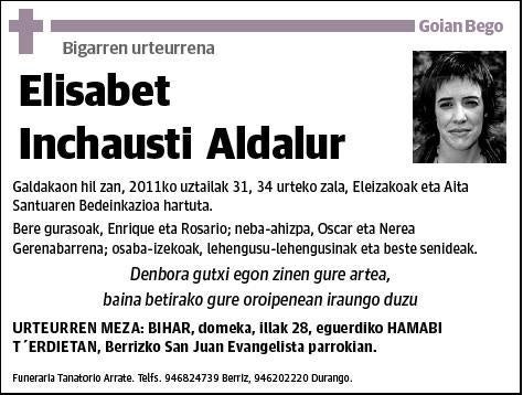 INCHAUSTI ALDALUR,ELISABET