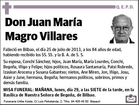 MAGRO VILLARES,JUAN MARÍA