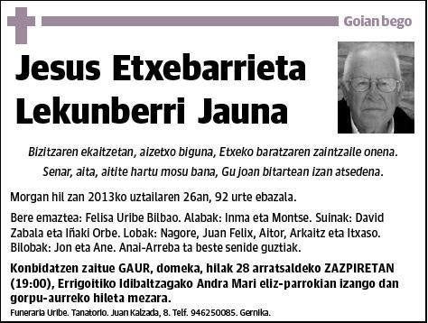 ETXEBARRIETA LEKUNBERRI,JESUS