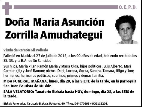 ZORRILLA AMUCHATEGUI,MARÍA ASUNCIÓN