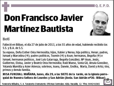 MARTINEZ BAUTISTA,FRANCISCO JAVIER